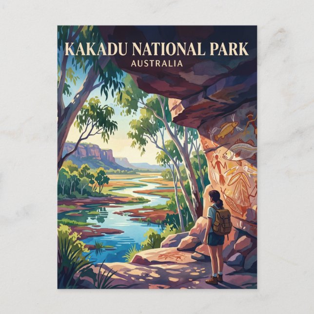 Kakadu nationalpark Australien Vykort (Framsida)