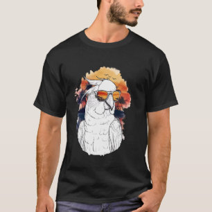 Kakadua Fågel Solglasögon Illustration Akvarell S T Shirt