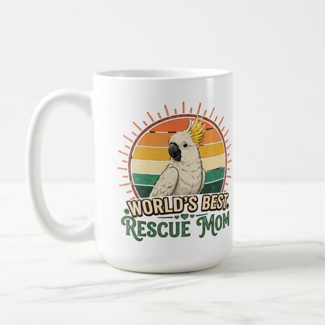 Kakadue Räddning Fågel Mamma Kaffemugg (Vänster)