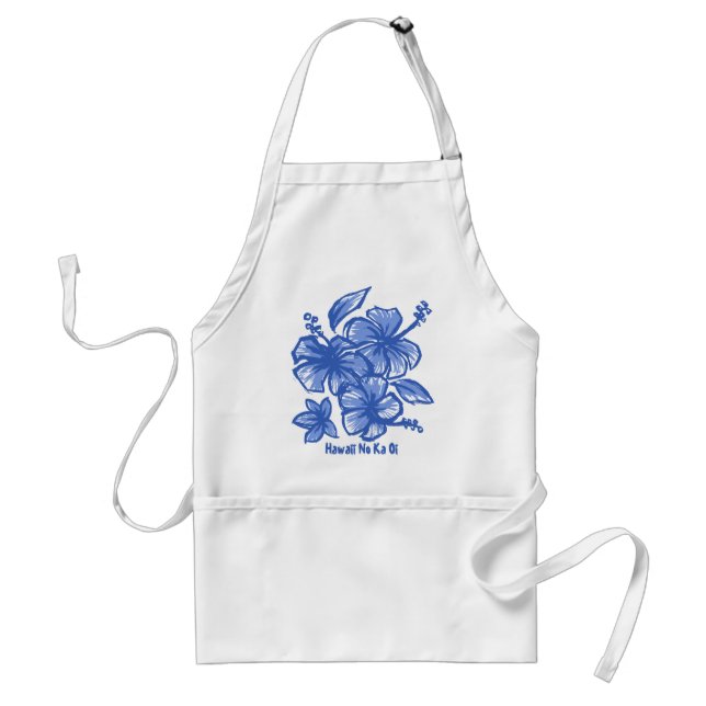 Kakahiaka Hibiscus Hawaiian Chefs Apron Förkläde (Framsidan)