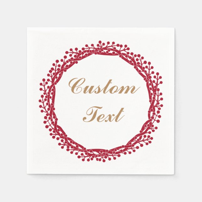 Kakaj av anpassningsbar för julbär pappersservett (Framsidan)