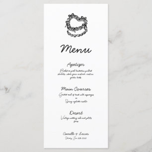 Kakaj Bröllop Menu Meny