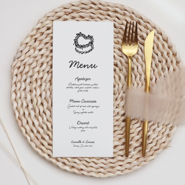 Kakaj Bröllop Menu Meny (Skapare uppladdad)