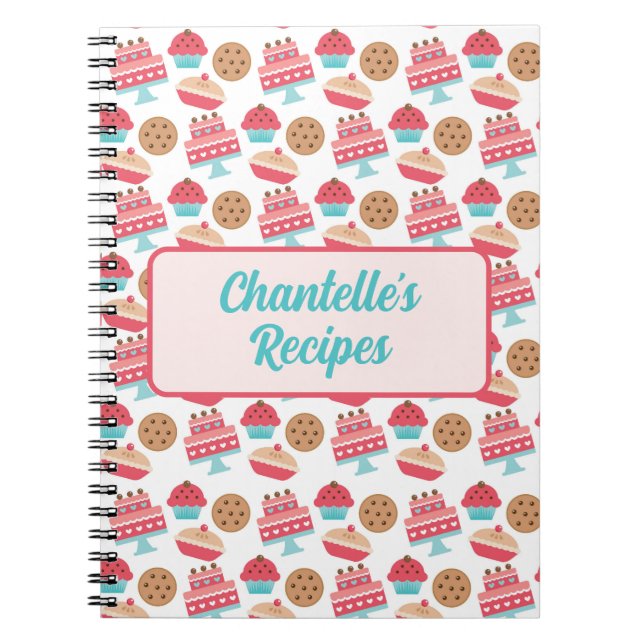 Kakakakor för matlagning i bok anteckningsbok (Framsidan)
