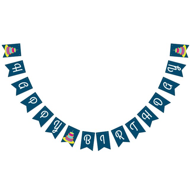 Kakakum för dagtid, färgämne 1:a Party-tema Vimplar (Alla)