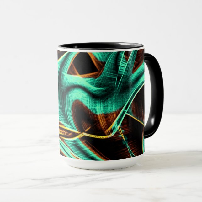 Kakamarin och kaffeodlingar med mycket krokåda mugg (Framsida höger)