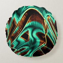 Kakamarin- och kaffeodlingar med mycket vriden tap rund kudde