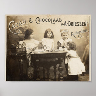 Kakao & Chocolaad vintage affisch