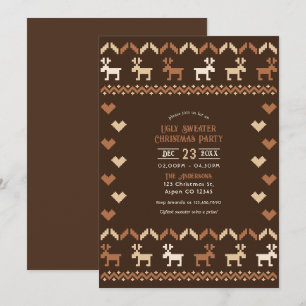 Kakao & Cinnamon Ugly Sweater jul Party Inbjudningar