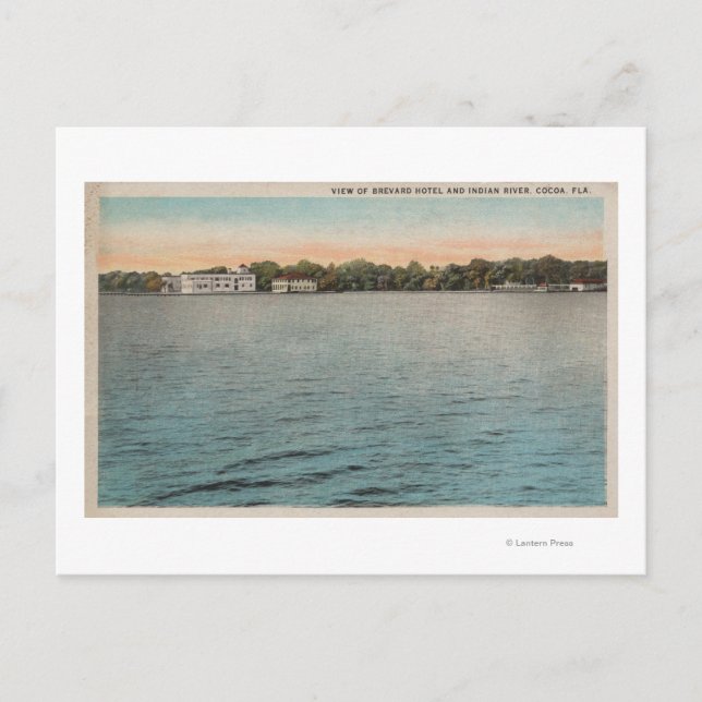 Kakao, Florida - View of Brevard Hotel & Indian Vykort (Framsida)