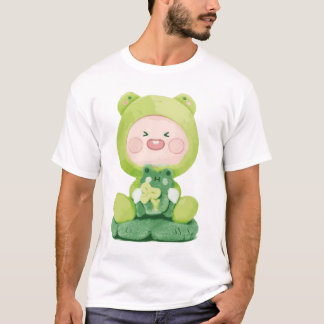 KaKao Friends - Grön Semester Groda Apeach T Shirt