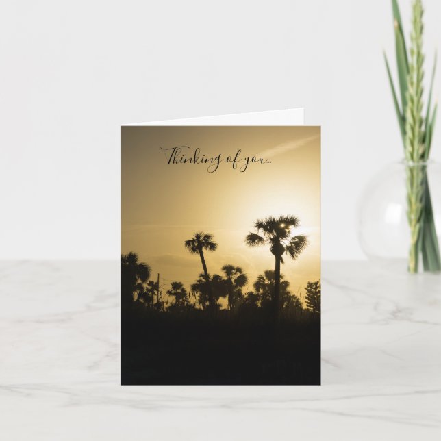 Kakao Handflatan Silhouette Thinking Card Kort (Framsida)