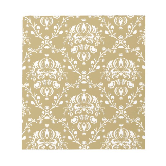 Kakao och Cream Damask Anteckningsblock (Framsida)