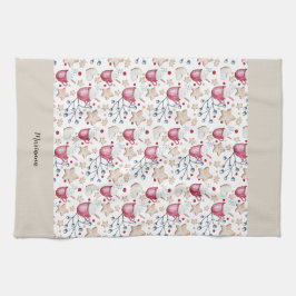 Kakao och kakor av Hett, vattenfärgillustration Kökshandduk