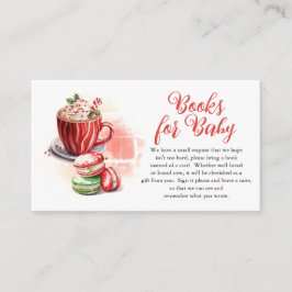 Kakao och Macarons Baby Shower Bokar för Baby Tilläggskort