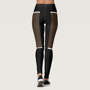 Kakao- och svart bensin leggings