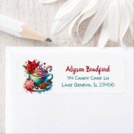 Kakao, Polkagrisar och kakor i Hetten Cute Waterco Returadress Etikett