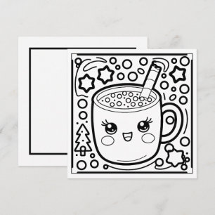 Kakao som färgas under jul julkort