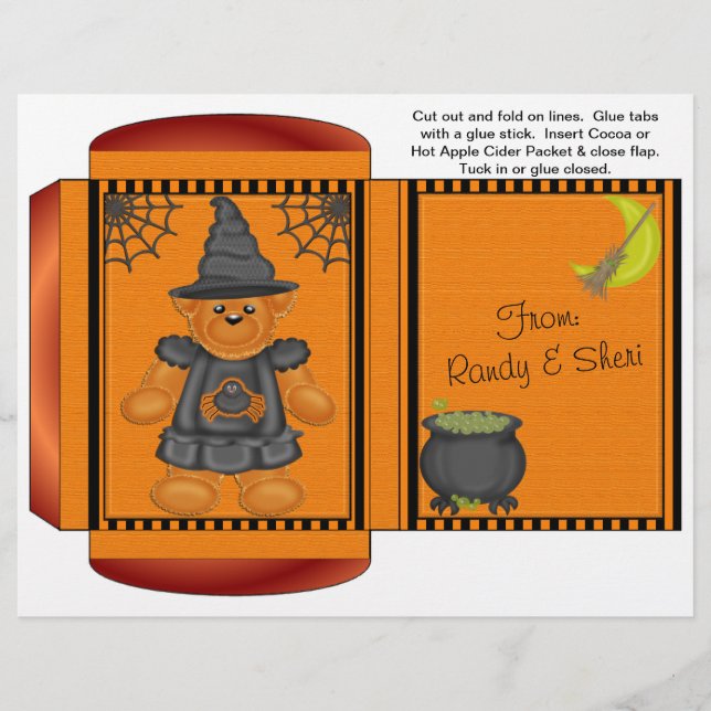 Kakao, Tea, Cider Packet Halloween-höstfavoriter Reklamblad (Framsidan)