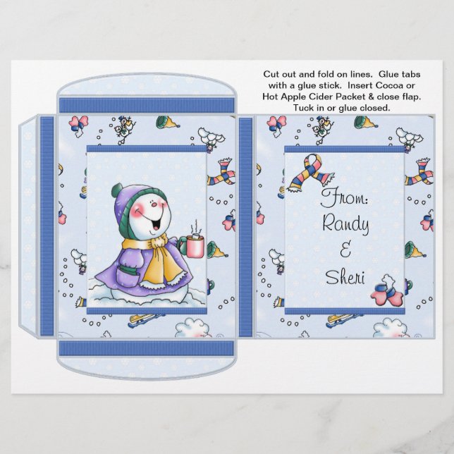 Kakao, Tea, julfavoriter för Cider Packet Winter Reklamblad (Framsidan)