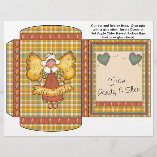 Kakao, tea, Thanksgiving för ciderpaket Reklamblad (Framsidan)