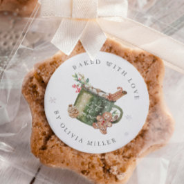 Kakaoblock med Kärlek julklapp Hett Runt Klistermärke