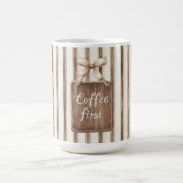Kakaobrun Crème Ränder Kaffe Först Kaffemugg