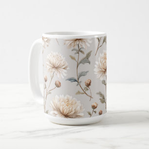 Kakaobrun kräm blom- kaffemugg