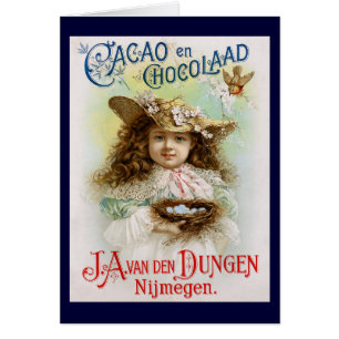 Kakaoen Chocolaad - J.A. skåpbil håla Dungen Hälsningskort