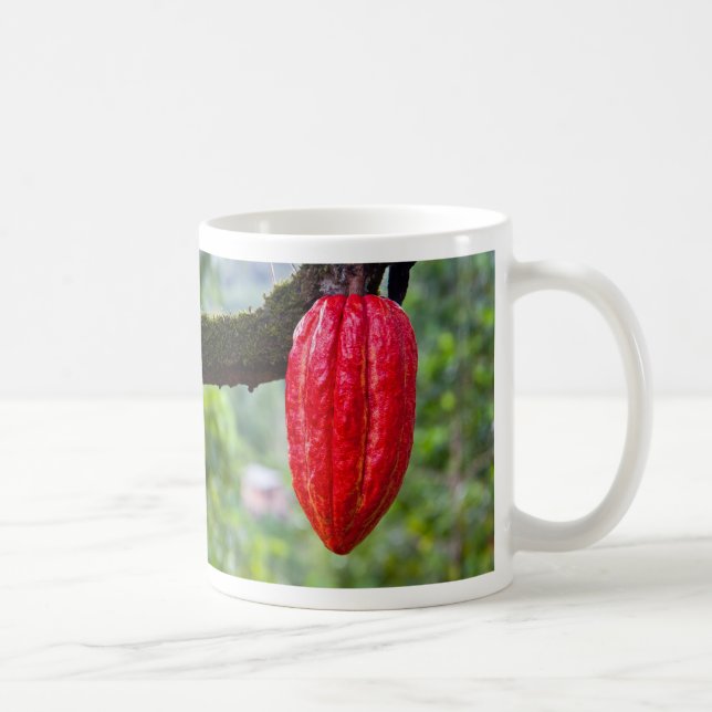 kakaofrukt röd kaffemugg (Höger)