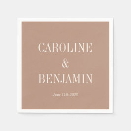 Kakaopunktnamn Bröllop för enkel Snyggt Elegant Pappersservett
