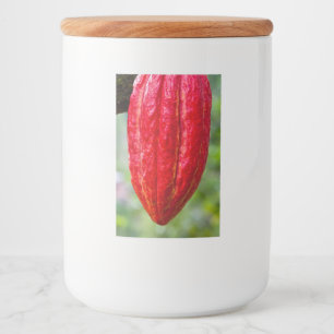 Kakaoröd pod mat etikett