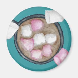 Kakaosmarshmallow hett chokladgodis vintertid magnet