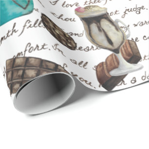 Kakaosmarshmallow hett chokladgodis vintertid presentpapper