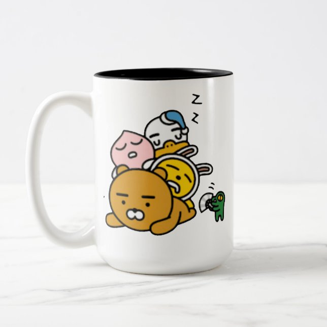 Kakaotalk Vänner (Zzzz) Två-Tonad Mugg (Vänster)
