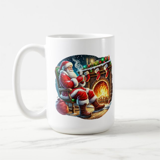 Kakaotomadmonogram för jultomten kaffemugg (Vänster)