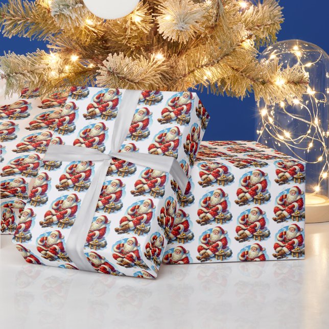Kakaotomten mönster i jultomten presentpapper (Helgdagar)