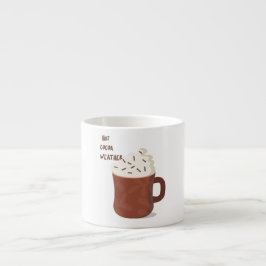 Kakaoväder i hett espressomugg