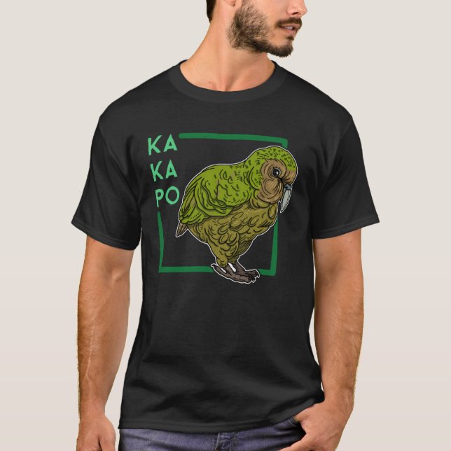Kakapo birds biologist birdwatchig ornithologist   t shirt (Framsida)