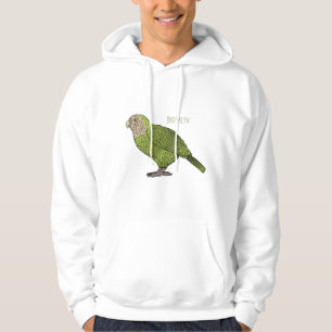 Kakapo-fågel serieillustration hoodie