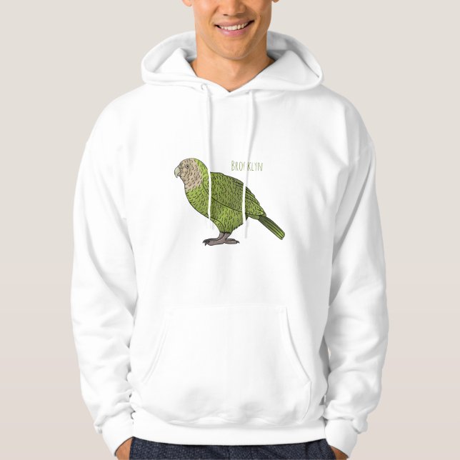 Kakapo-fågel serieillustration  hoodie (Framsida)