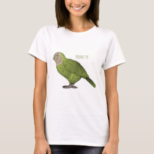 Kakapo-fågel tecknad illustration t shirt