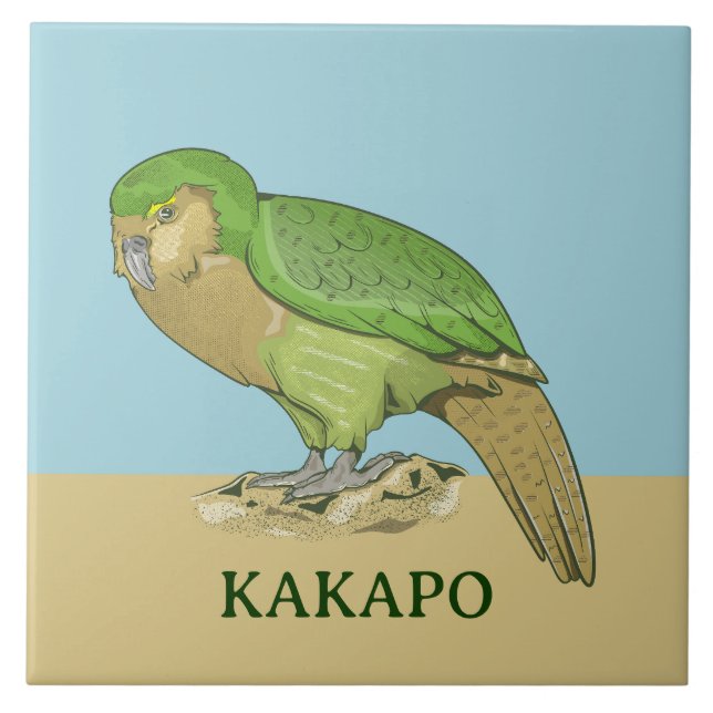 Kakapo-illustration Kakelplatta (Framsidan)