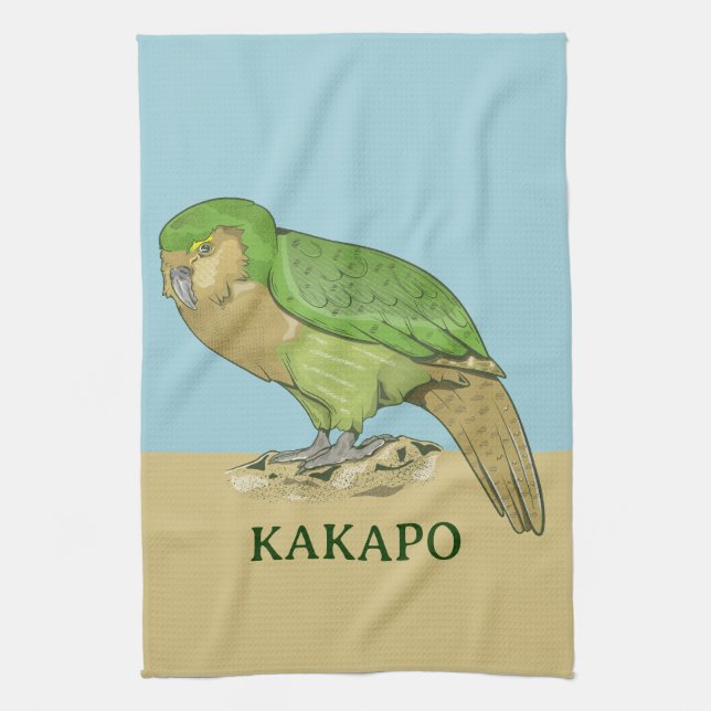 Kakapo-illustration Kökshandduk (Vertikal)