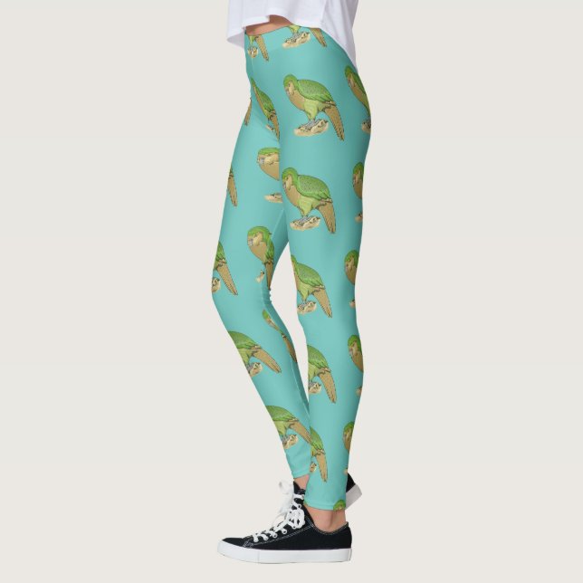 Kakapo-illustration Leggings (Vänster)
