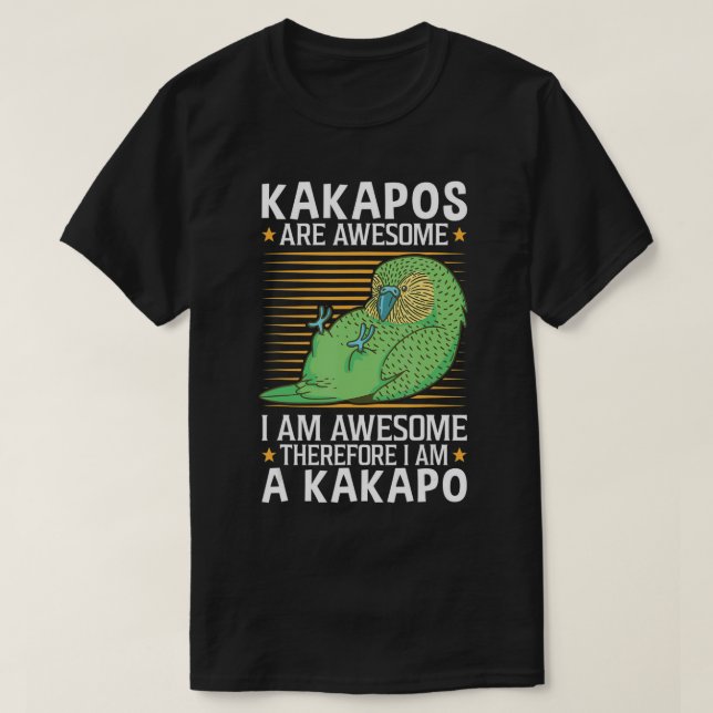 Kakapos är fantastisk Nya Zeelands uggla parrot Ka T Shirt (Design framsida)