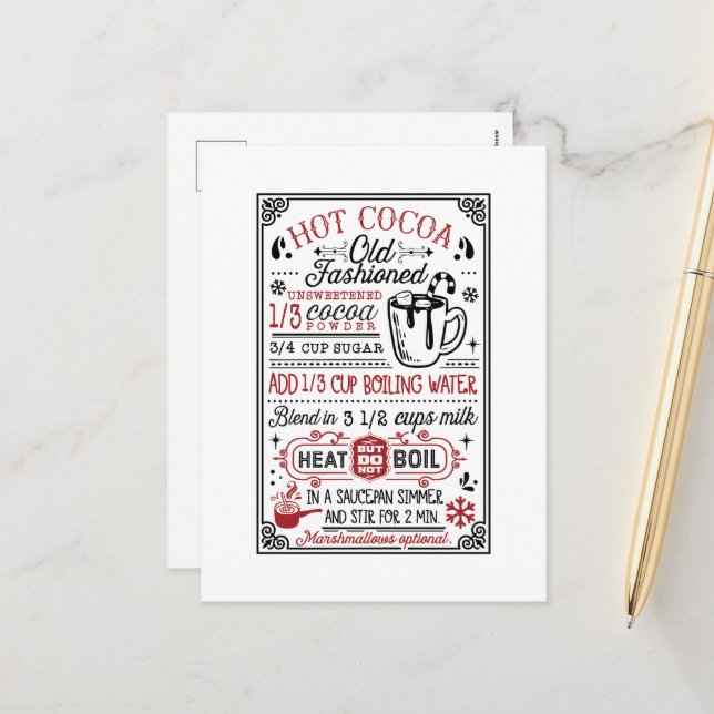 Kakarecept på gammaldags hett helg vykort (Fram/Back In Situ)