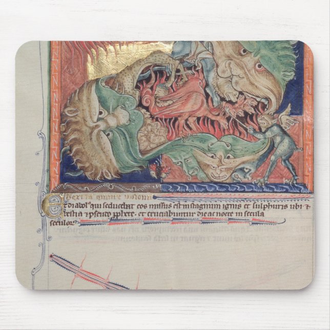 Käkarna av helvete som sväljer den röda draken musmatta (Framsidan)