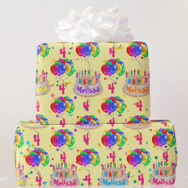 Kakbubblor från födelsedagen Personalize NAMN AGE  Presentpapper (Skapare uppladdad)