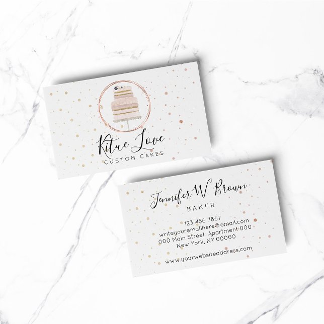 Kake Maker Bakery Pastry Patisserie Visitkort (Cake Maker Bakery Pastry Patisserie Business Card)